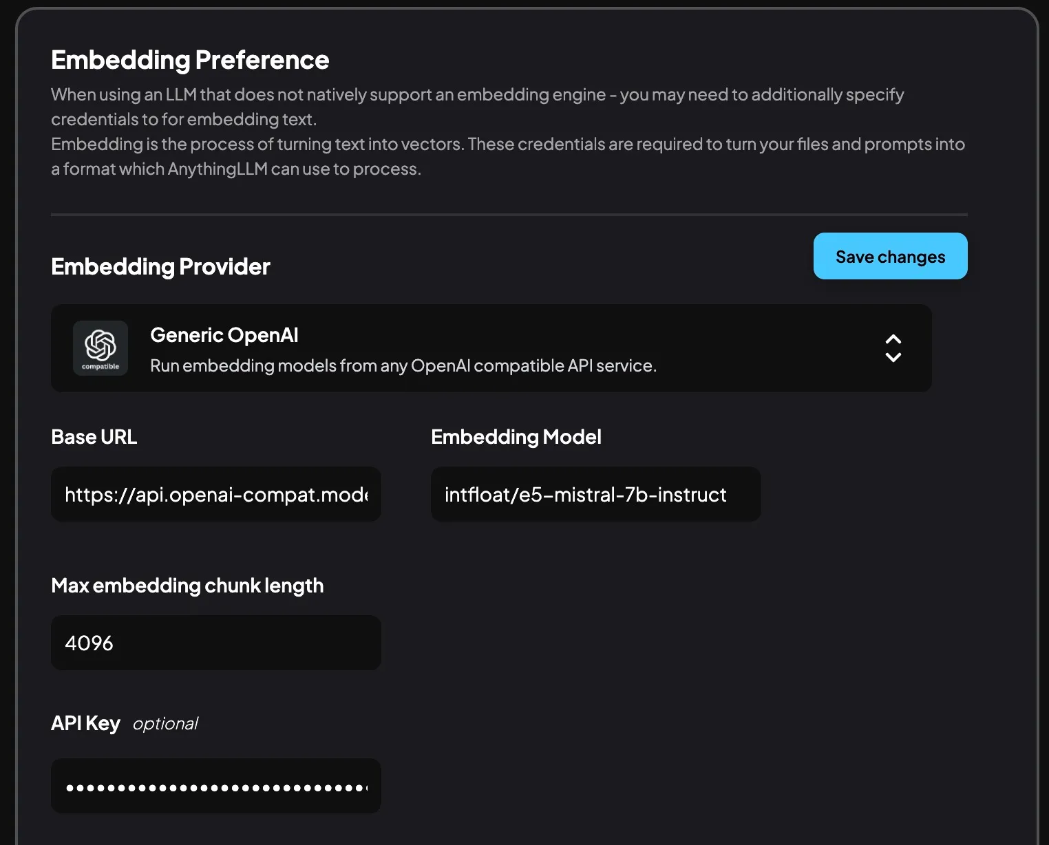 Screenshot of the VSCode configuration