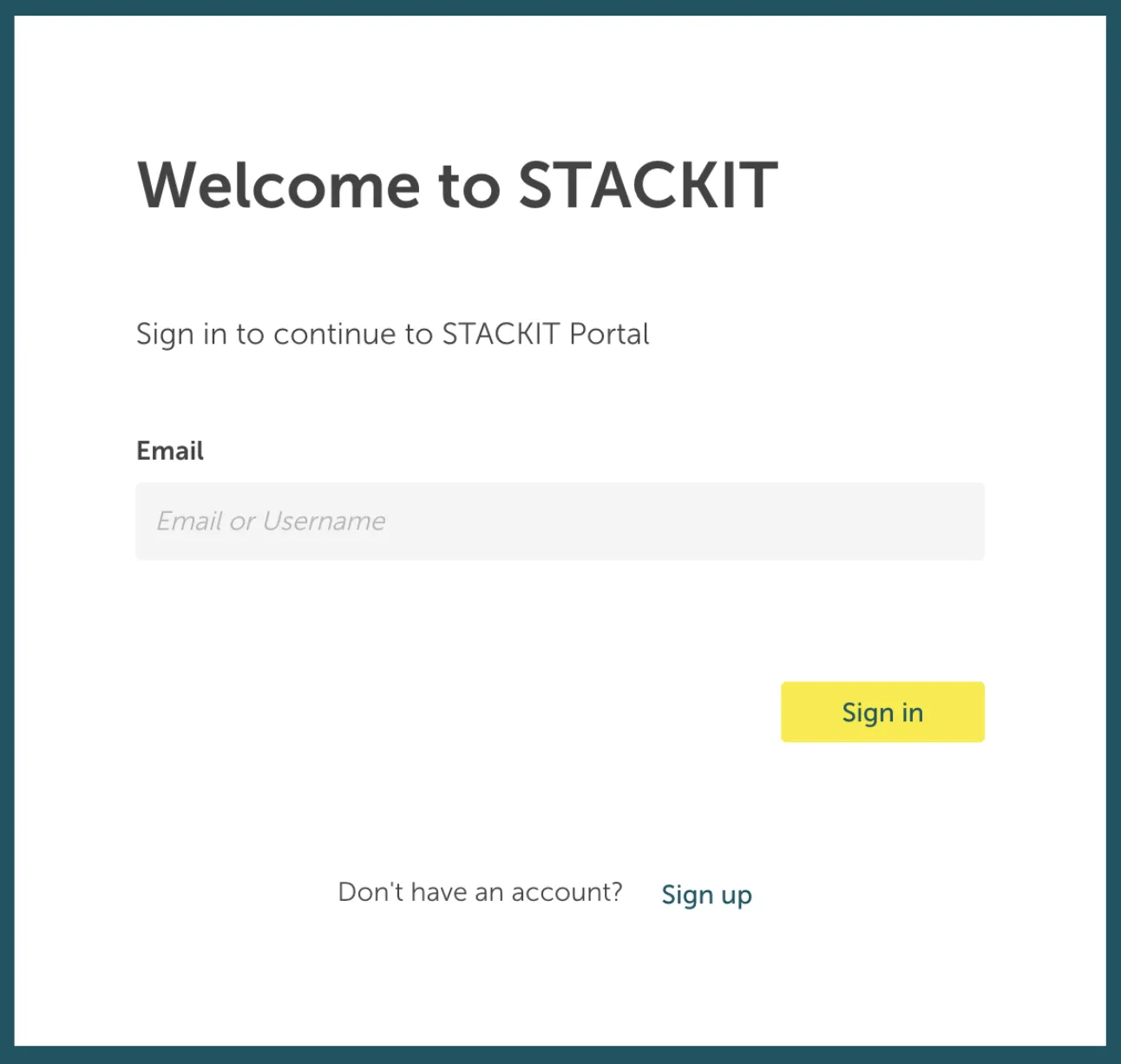 The login mask in the STACKIT Portal requiring the email-address.