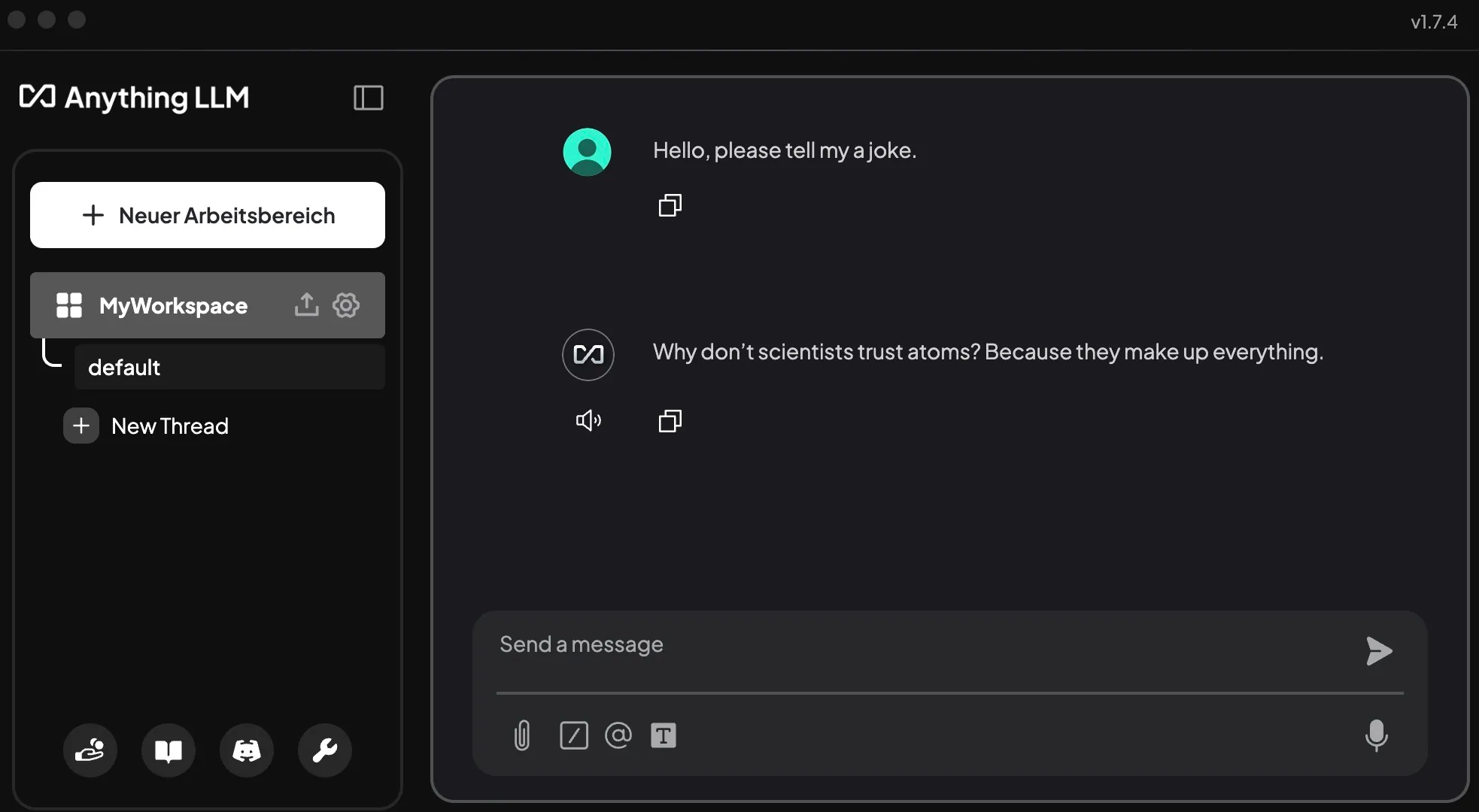 Screenshot of the VSCode configuration