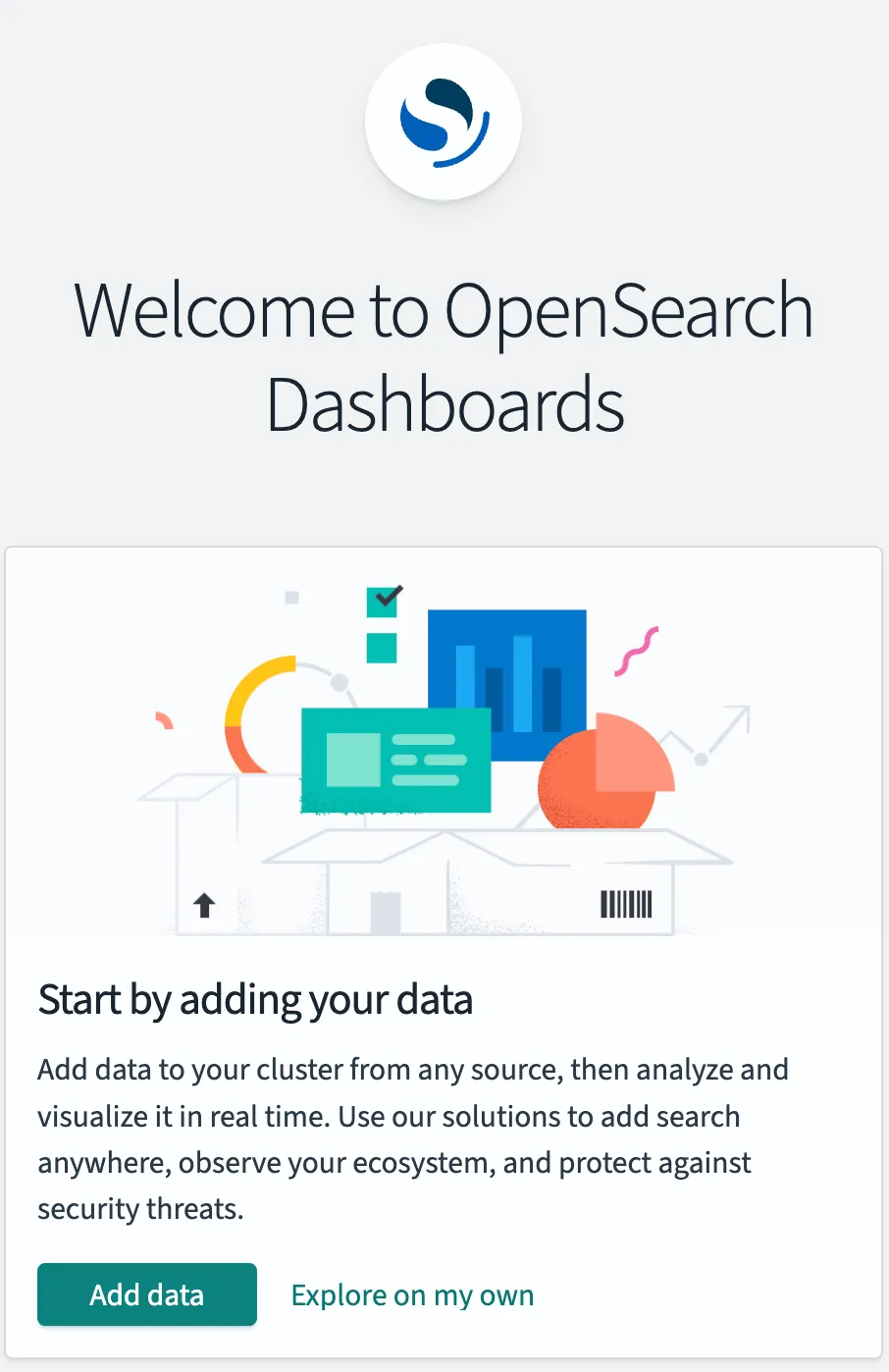 OpenSearch welcome message